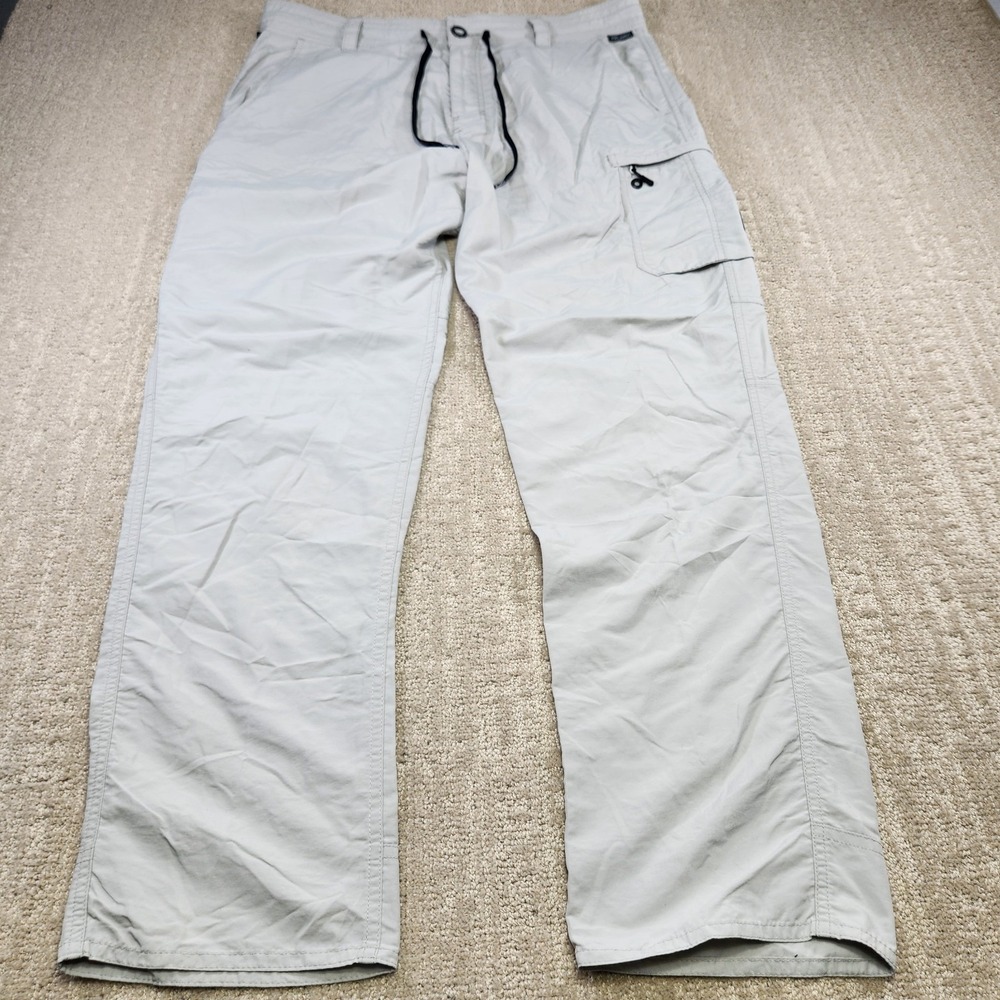 Pelagic Pants Mens 36 Traverse Tropical Cargo Lightweight Quick Dry Fishing Gray